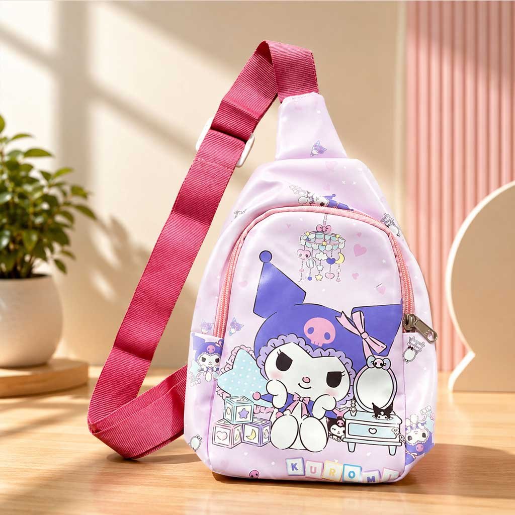 Kuromi Themed Chest Bag| chest sling bag |front bag chest bag| chest pouch| sling bag |cartoon bags