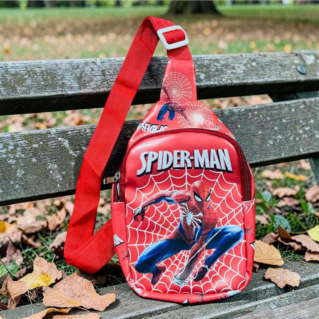 Spiderman Themed Chest Bag| chest sling bag |front bag chest bag| chest pouch|front bag|cartoon bags