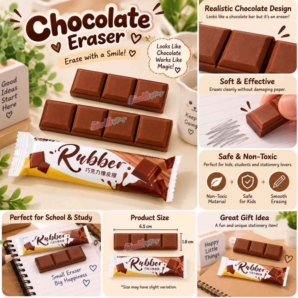 chocolate eraser| cute eraser | fancy eraser