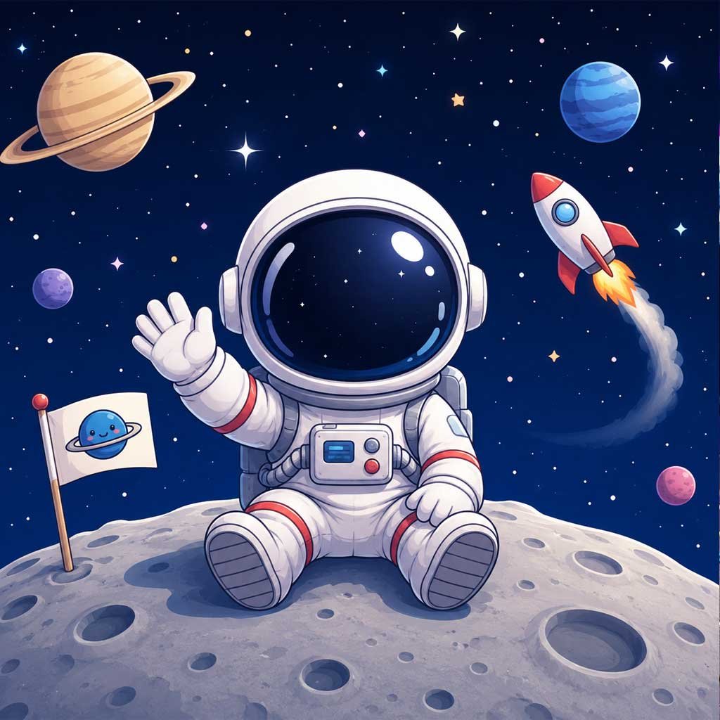 astranaut image | cute gifts | cute stationery
