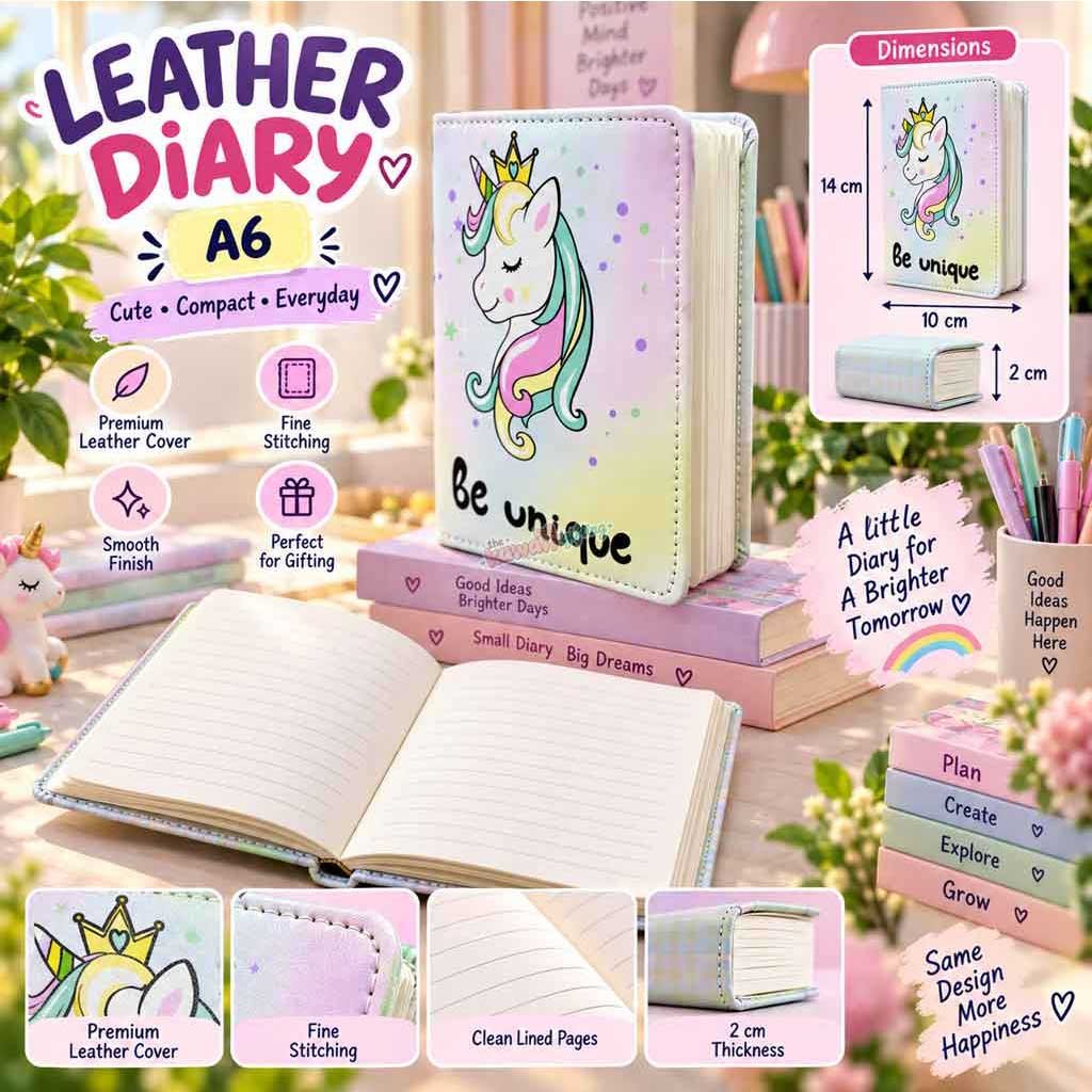 Leather Diary | Cute Journal | A6 Diary