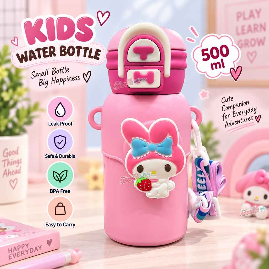 Cute Water Bottle | Insulated Water Bottle | Steel Water Bottle