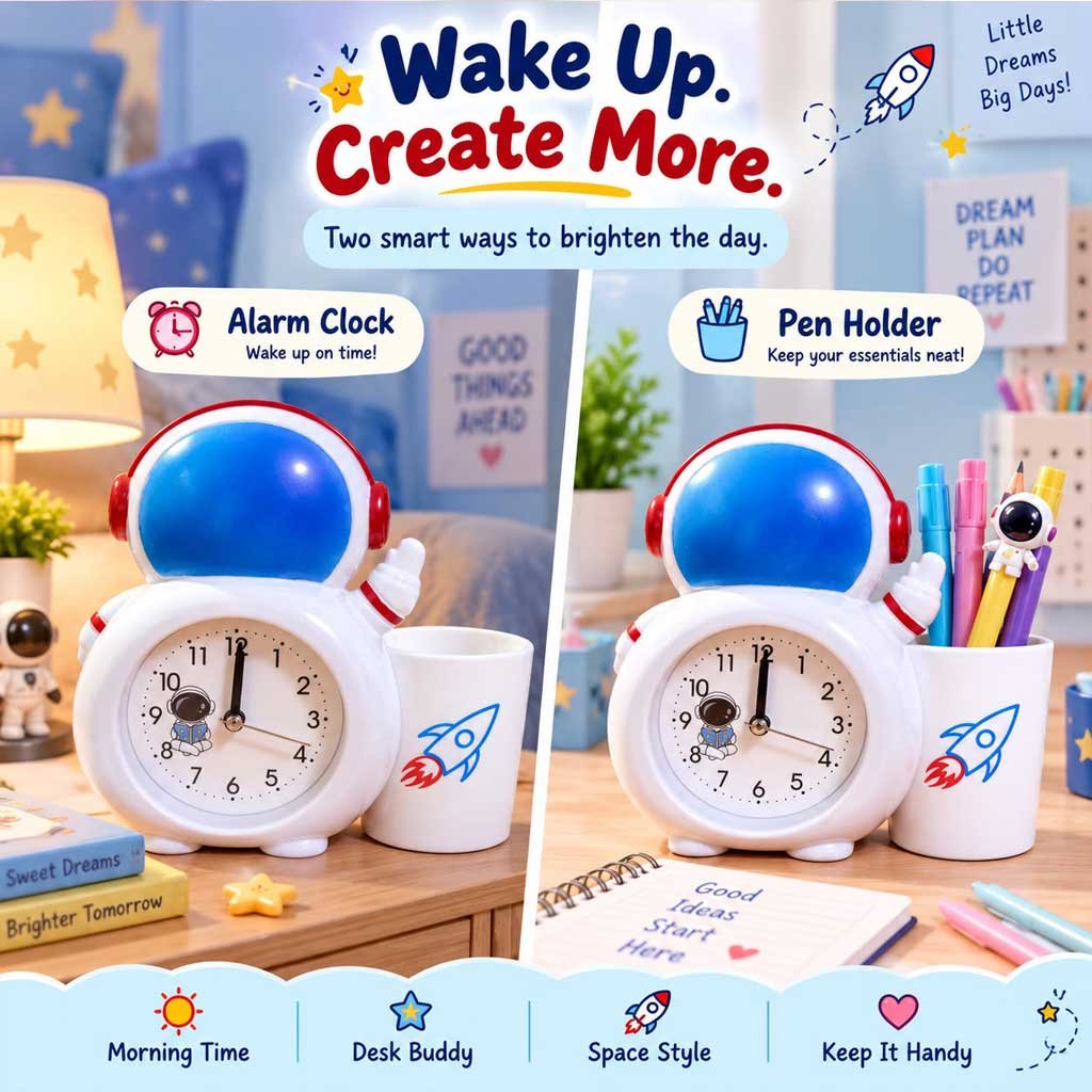 Alarm Clock | Table Clock | Desk Organiser