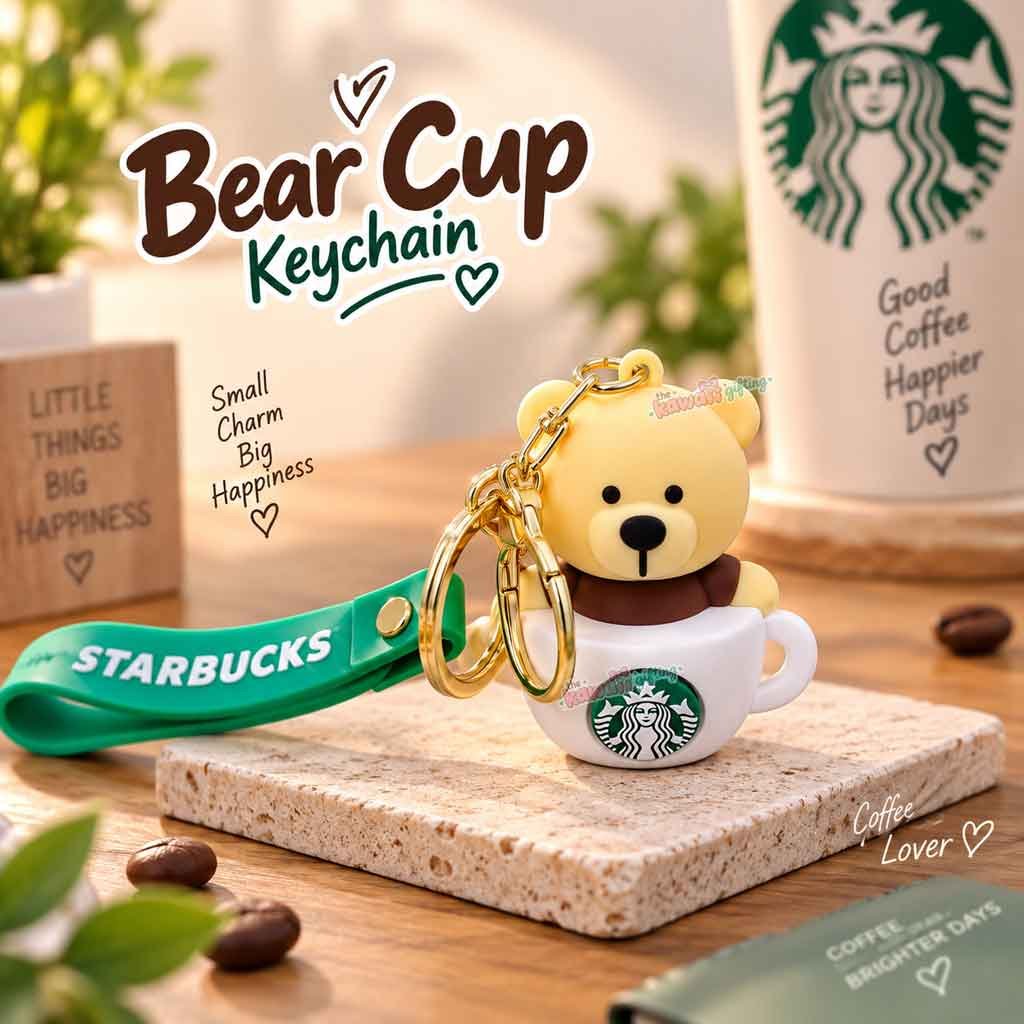 Bear Keychain | Cute Keychain | Rubber Keychain