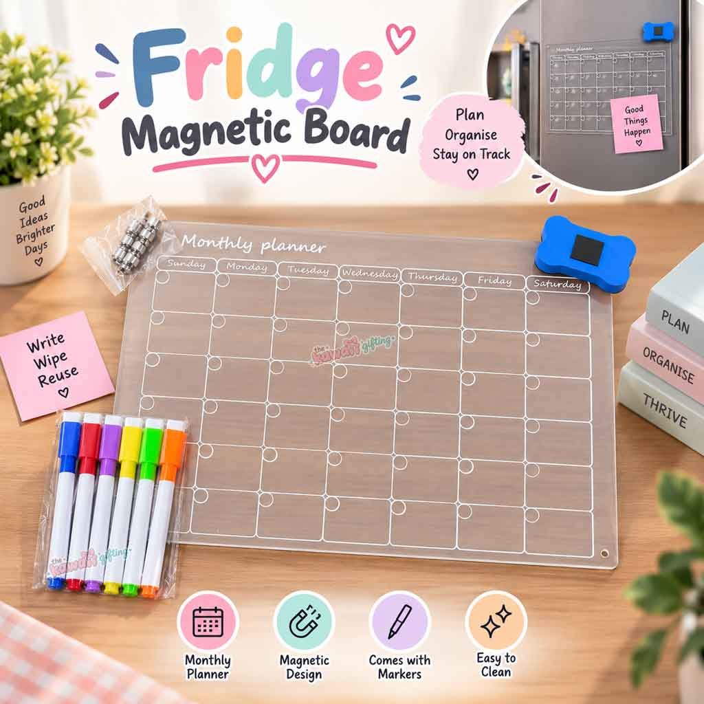 Fridge Magnetic Board | Monthly Planner | Gift Item