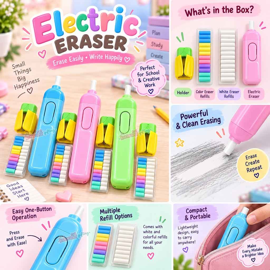 Electric Eraser | Cute Eraser | Fancy Eraser