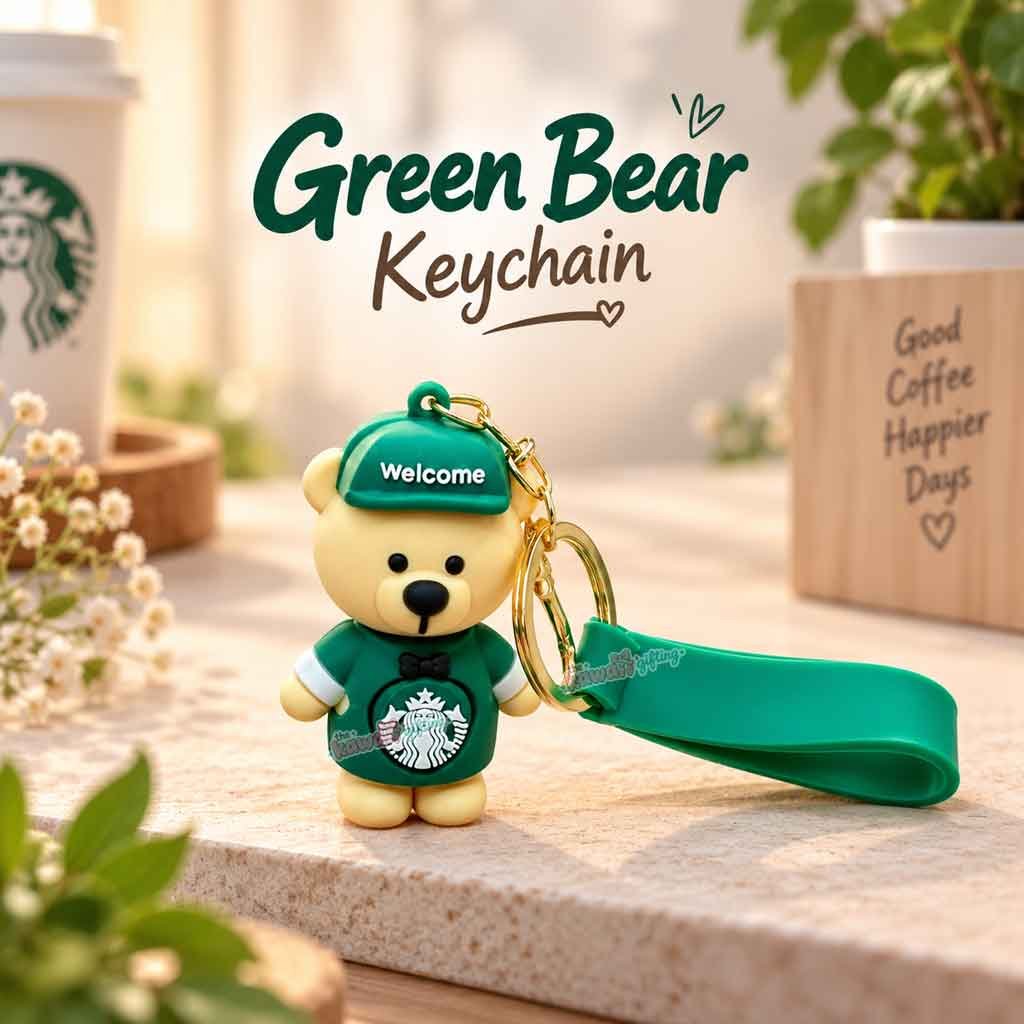 Bear Keychain | Cute Keychain | Rubber Keychain
