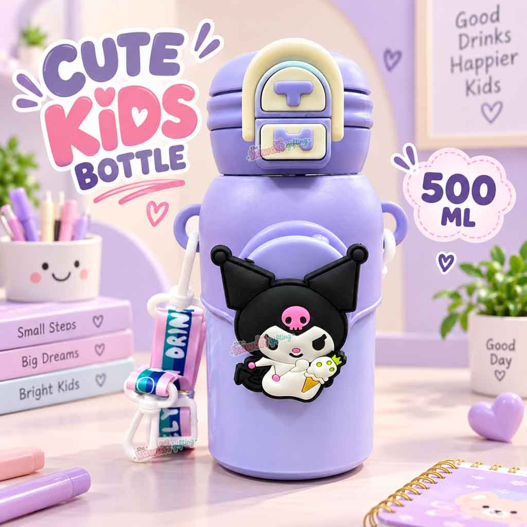 Cute Water Bottle | Insulated Water Bottle | Steel Water Bottle