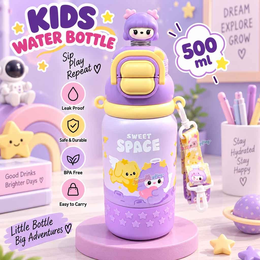Cute Water Bottle | Insulated Water Bottle | Steel Water Bottle