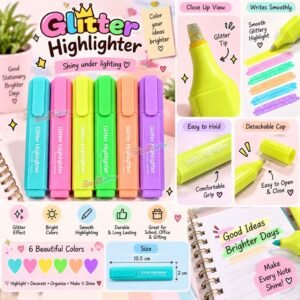 Highlighter pen set | Glitter Highlighter | pen highlighter