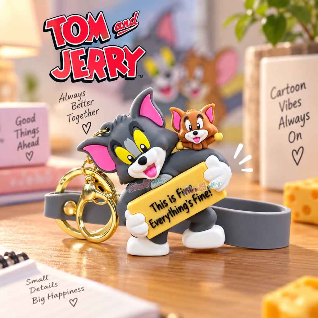 Tom & Jerry keychain | Cute Keychain | Rubber Keychain