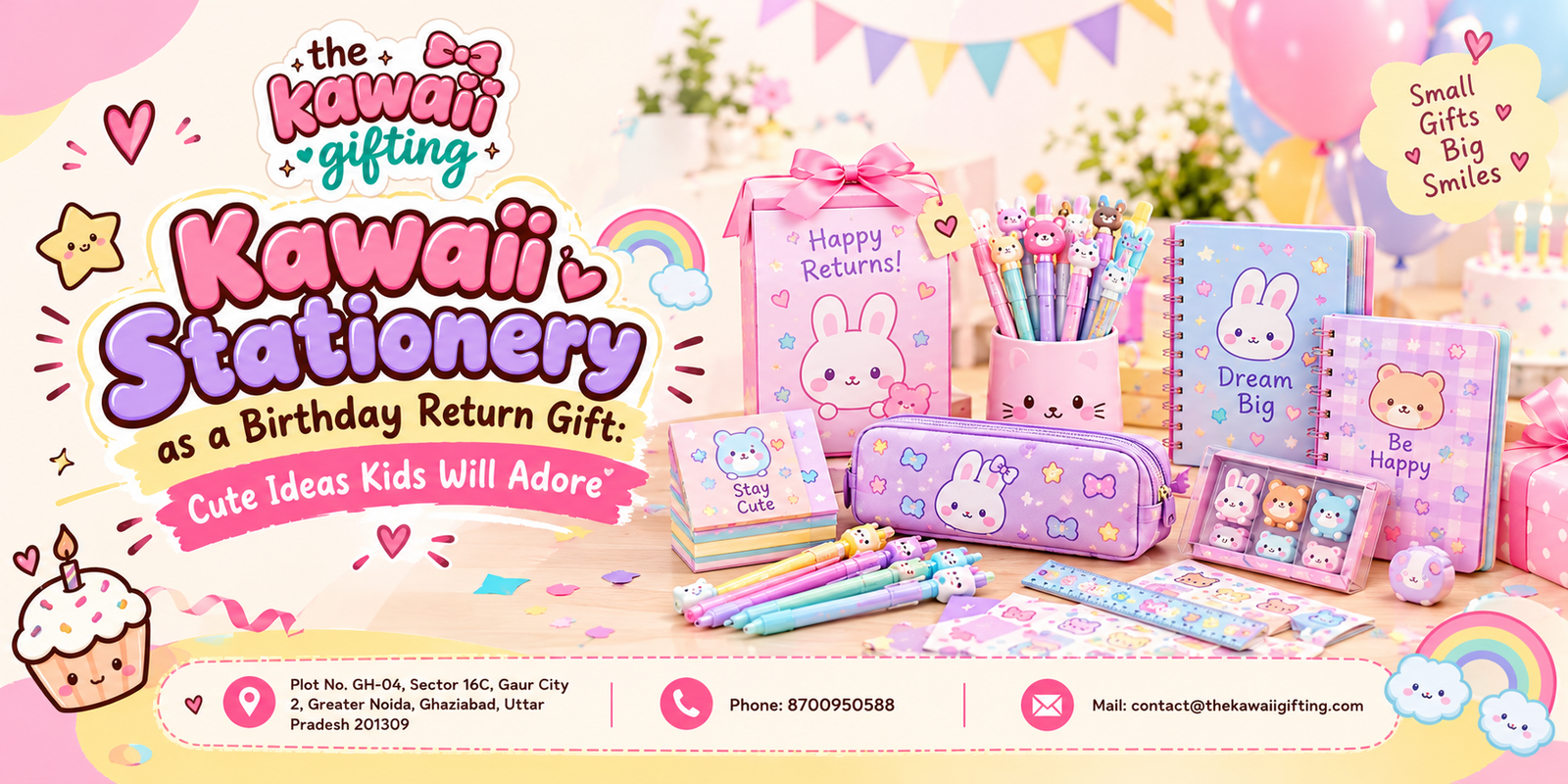 Birthday Return Gift | Kawaii Stationery | Gift Ideas
